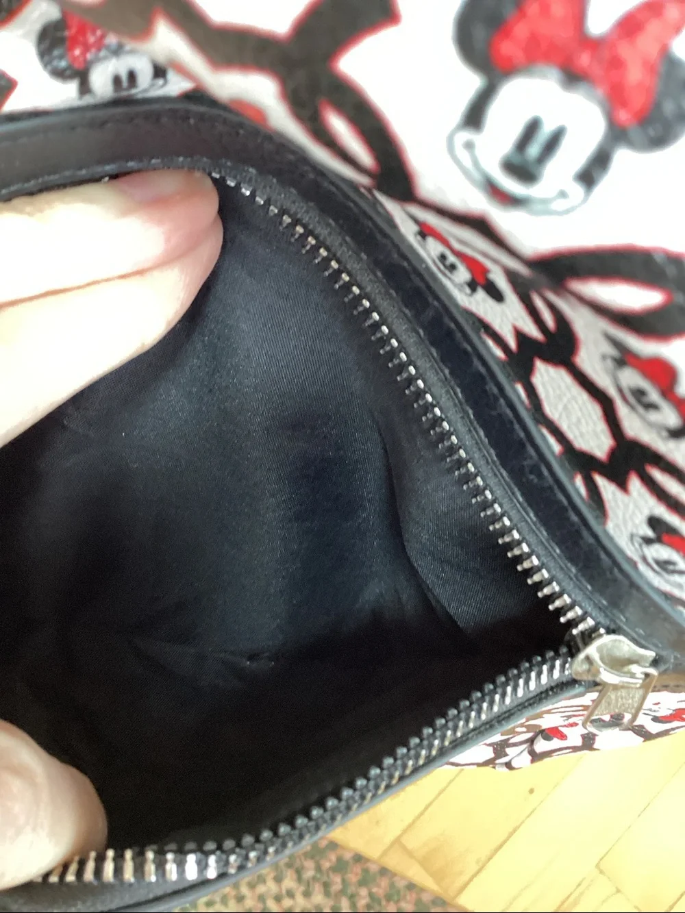 Disney Minnie Mouse all over print 10” mini deluxe backpack with front pocket